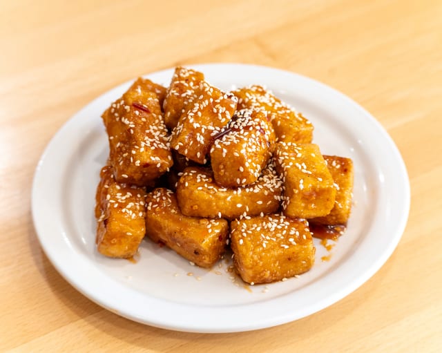 Sesame tofu.