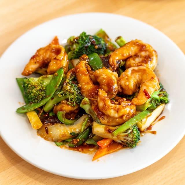 Shrimp with Garlic Sauce.